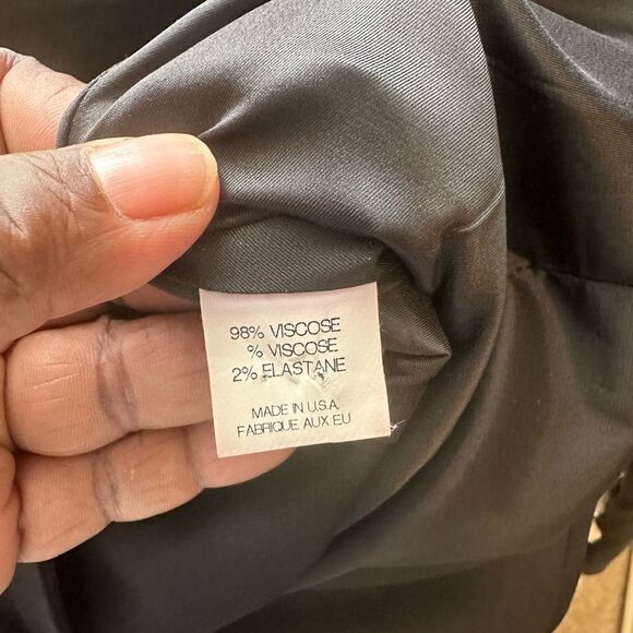 Theory Black Sateen Women’s Tuxedo Blazer 4 - Picture 8 of 8